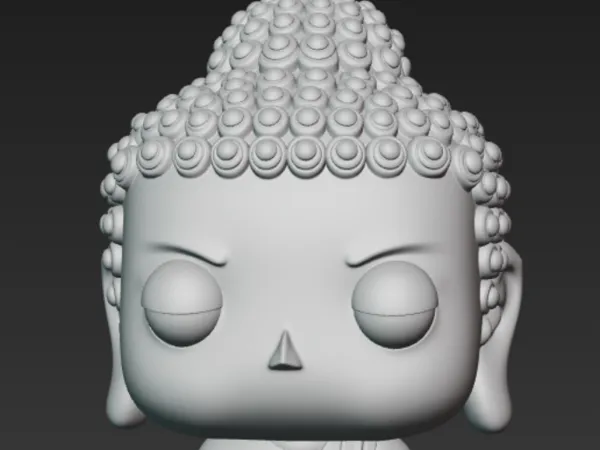 Figurine Bouddha façon pop vinyle