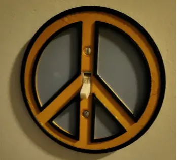 Peace Sign Light Switch Cover