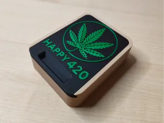 “Happy 420” Container – Easy Print, Secure Lock
