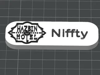 Niffty Name Tag Hazbin Hotel