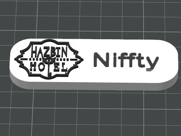 Niffty Name Tag Hazbin Hotel