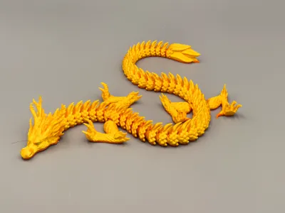 Four-clawed Golden Dragon, Blessing Dragon, no supports, MINI, printable directly from phone