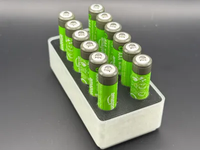 Gridfinity Bin 1x2 – AAA Battery Holder