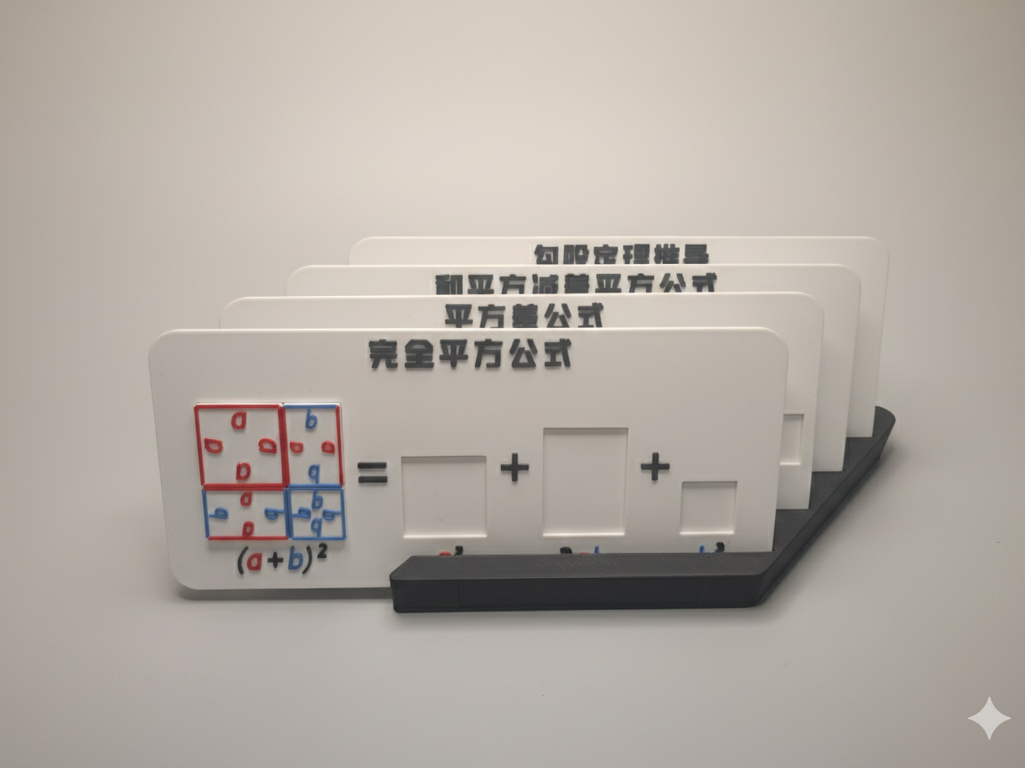 图解数学拼图平方公式一组