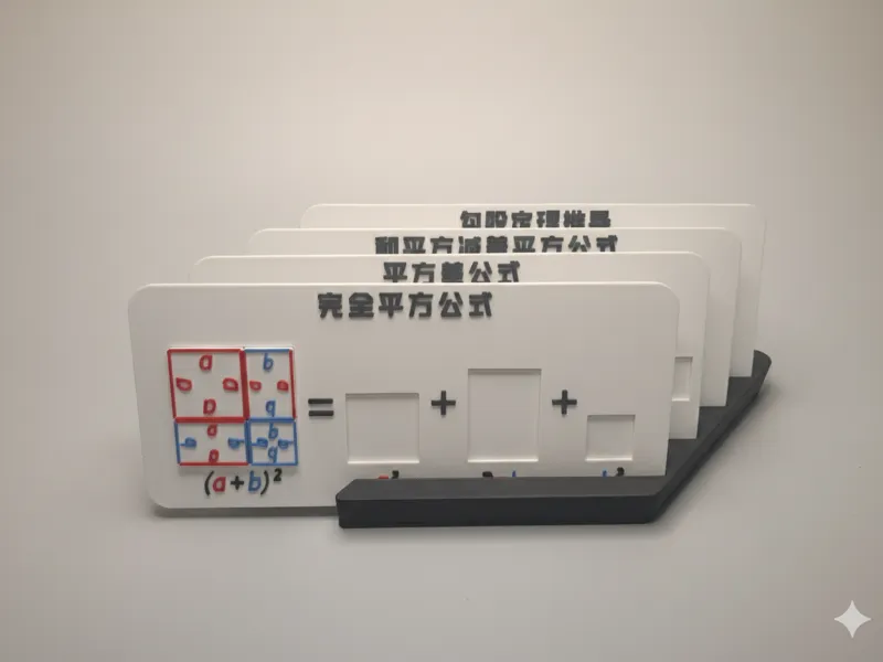 图解数学拼图平方公式一组