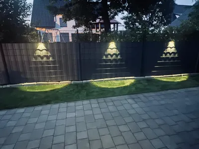 Double rod fence / clamp / lighting
