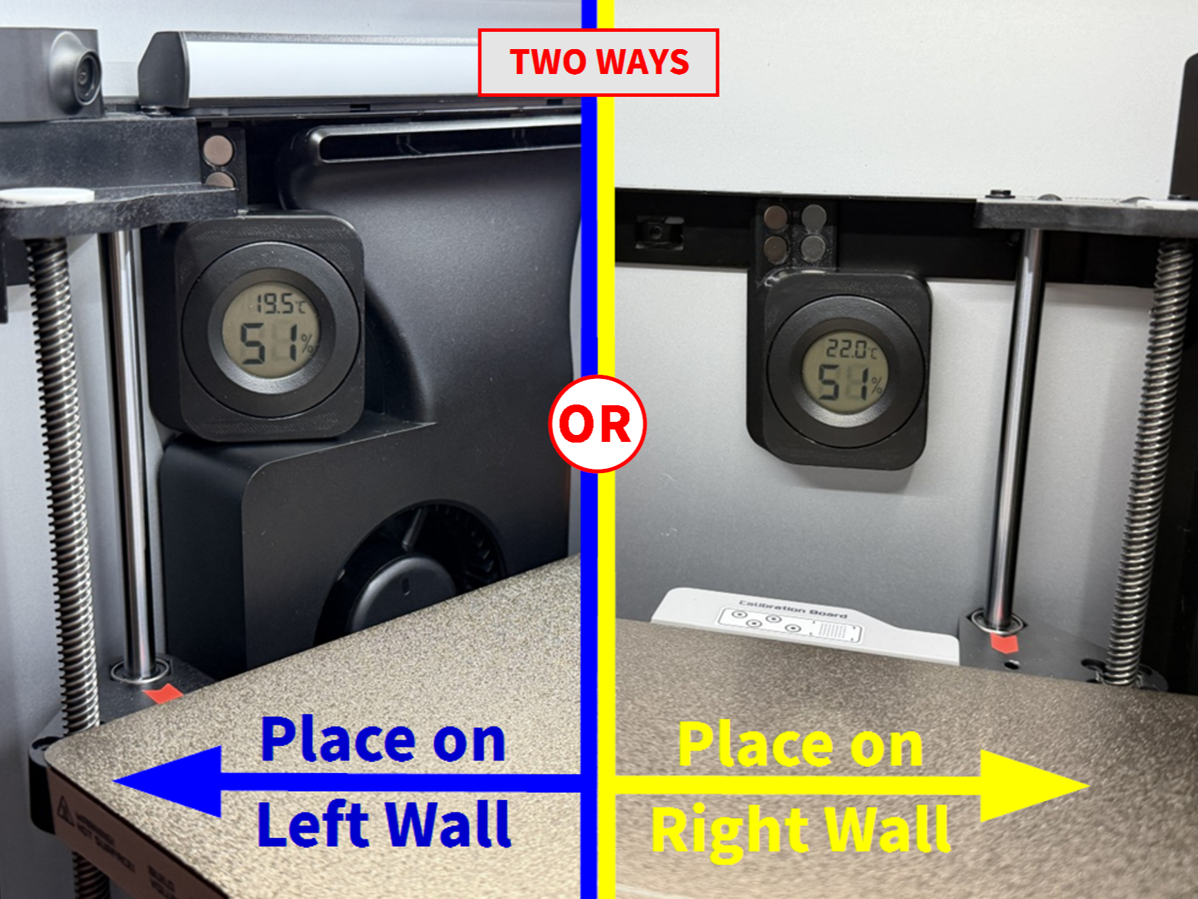 Easy‑Read Magnetic Hygrometer Mount (P1 and X1)