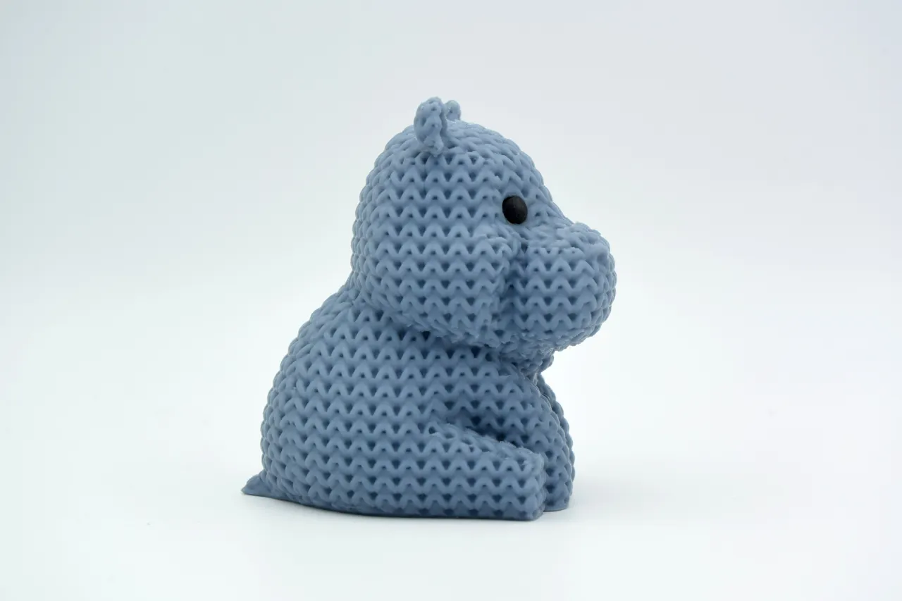 Knitted Hippo view 2