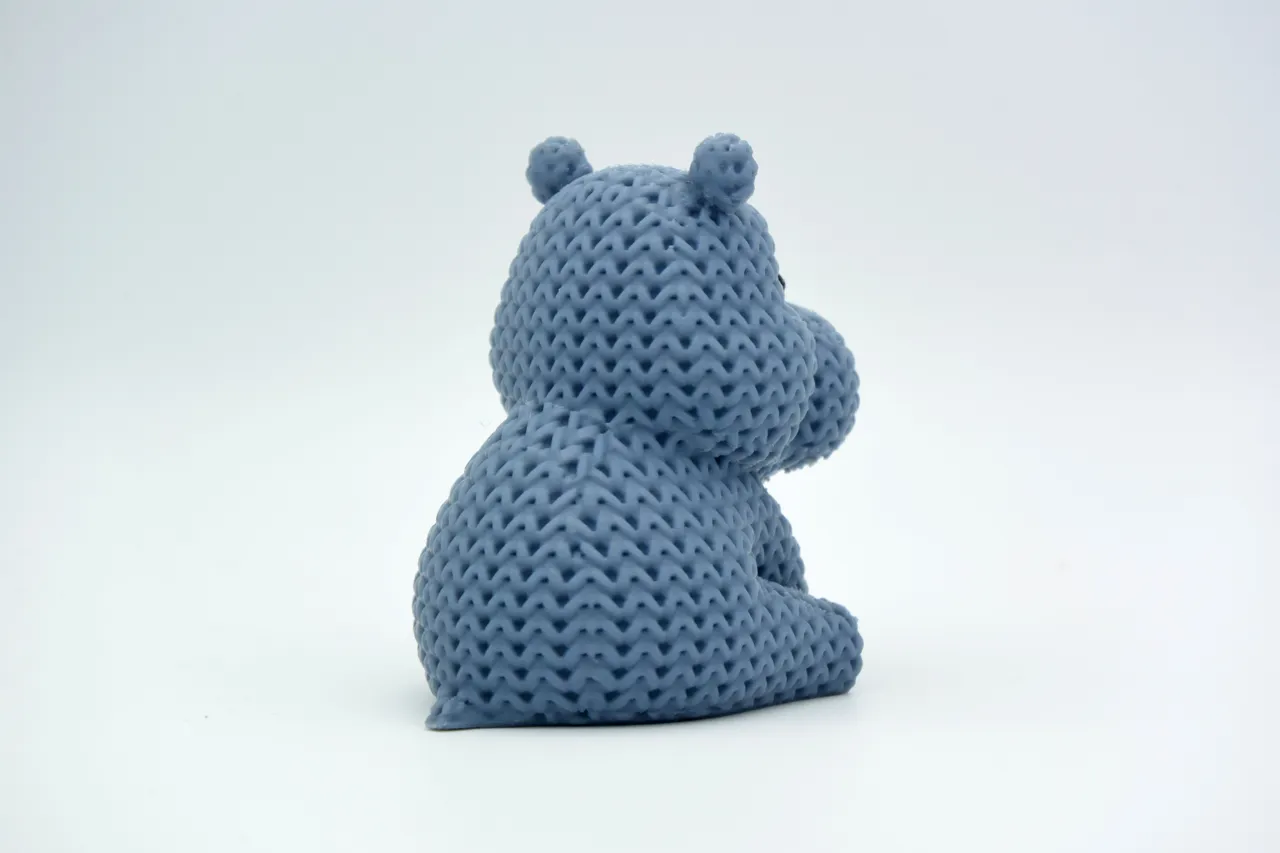 Knitted Hippo view 3