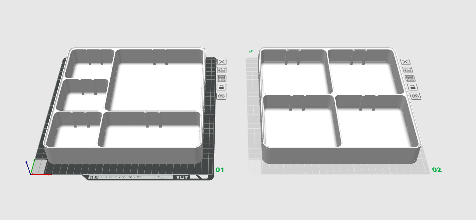 Miniatura 2 do modelo 3D Sorting Tray With Removable Labels