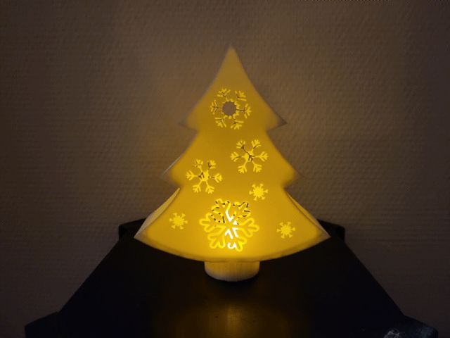 Christmas tree Led Tealight (snow pattern)