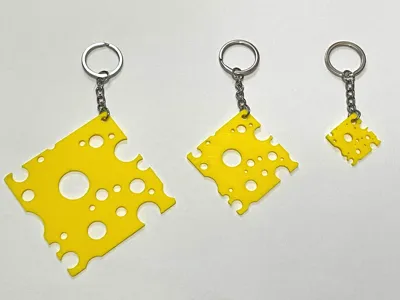 Swiss/Holey Cheese Keyring - Remix