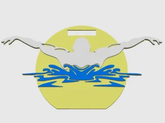 Swimming Medal / Keychain