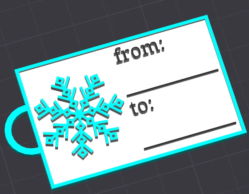 Gift Tag Christmas Snowflake