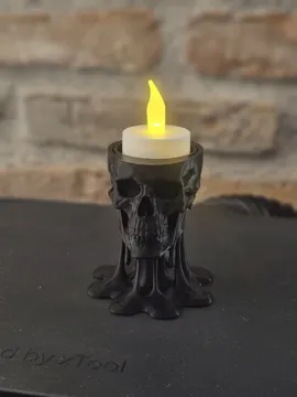 Accesorio de iluminación decorativa: Melting Skull Candle Holder — vista de referencia 4