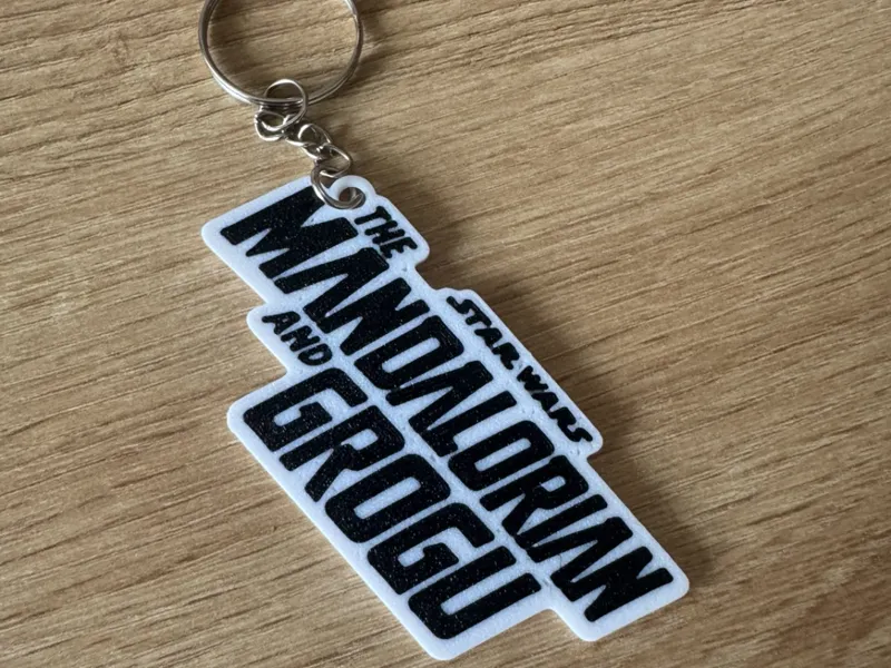 Mandalorian and Grogu Keychain Star Wars