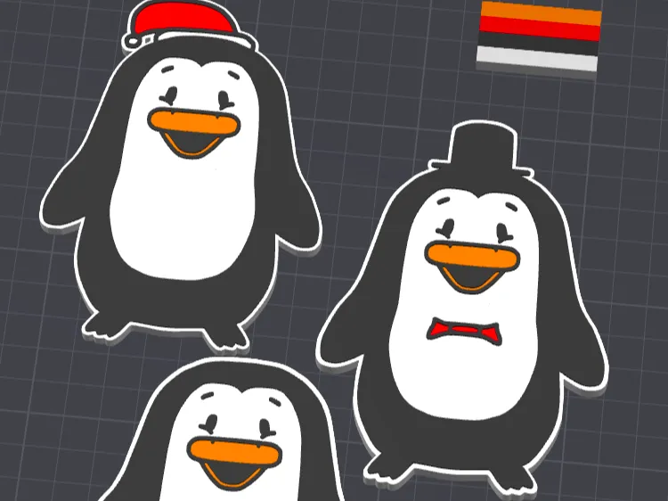Penguin Fridge Magnets