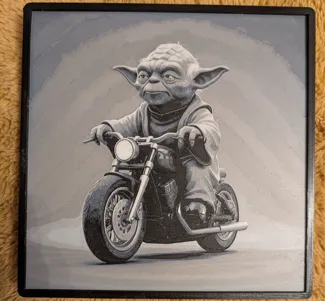 Yoda Riding a Motorbike