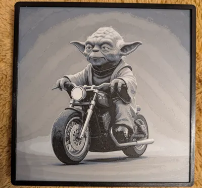 Yoda Riding a Motorbike