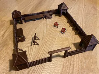 Wooden Fort & Soldier Camp