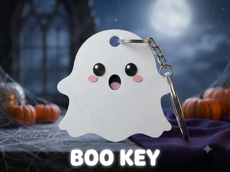 Fantasma Llavero Halloween 3D Plano