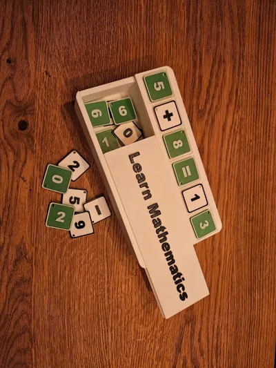 Learn Mathematics , Box with Lid and bricks by Print_Rob - MakerWorld