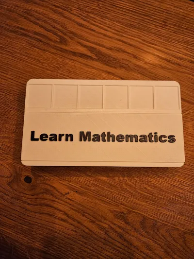 Learn Mathematics , Box with Lid and bricks by Print_Rob - MakerWorld