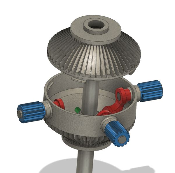 Transmission between three shafts (NO GEARS) 
