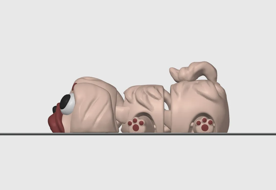 Articulated Pekingese - Flexi Dog & Keychain view 4