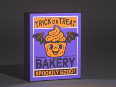 Trick or Treat Bakery – Halloween-Lichtbox