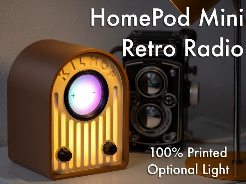HomePod Mini Retro Radio - 100% printed
