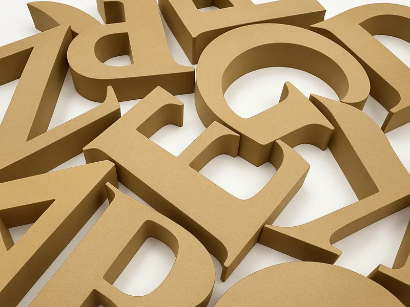 【Cut-out letters】Alphabet & Symbols