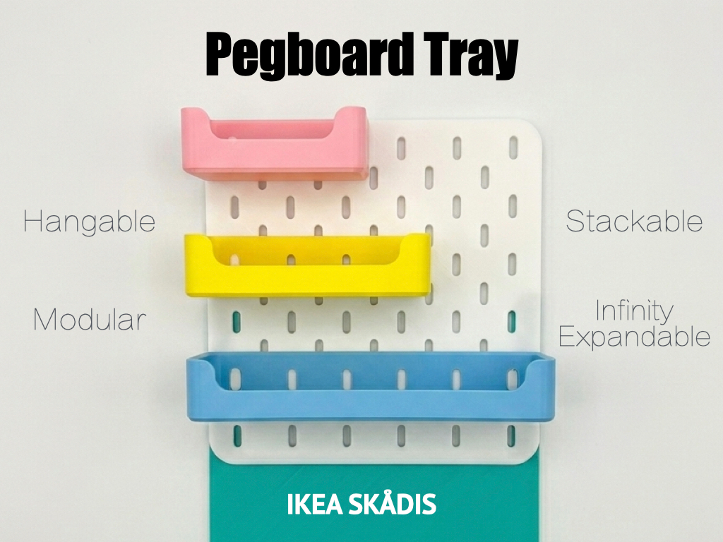 IKEA SKADIS Pegboard Tray Stackable Storage Box