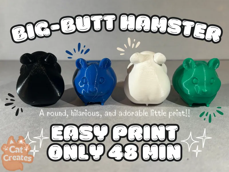 Big Butt Hamster [Easy Print!]