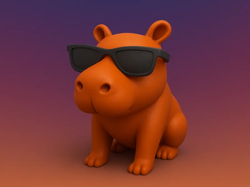Cool Capybara with Sunglasses