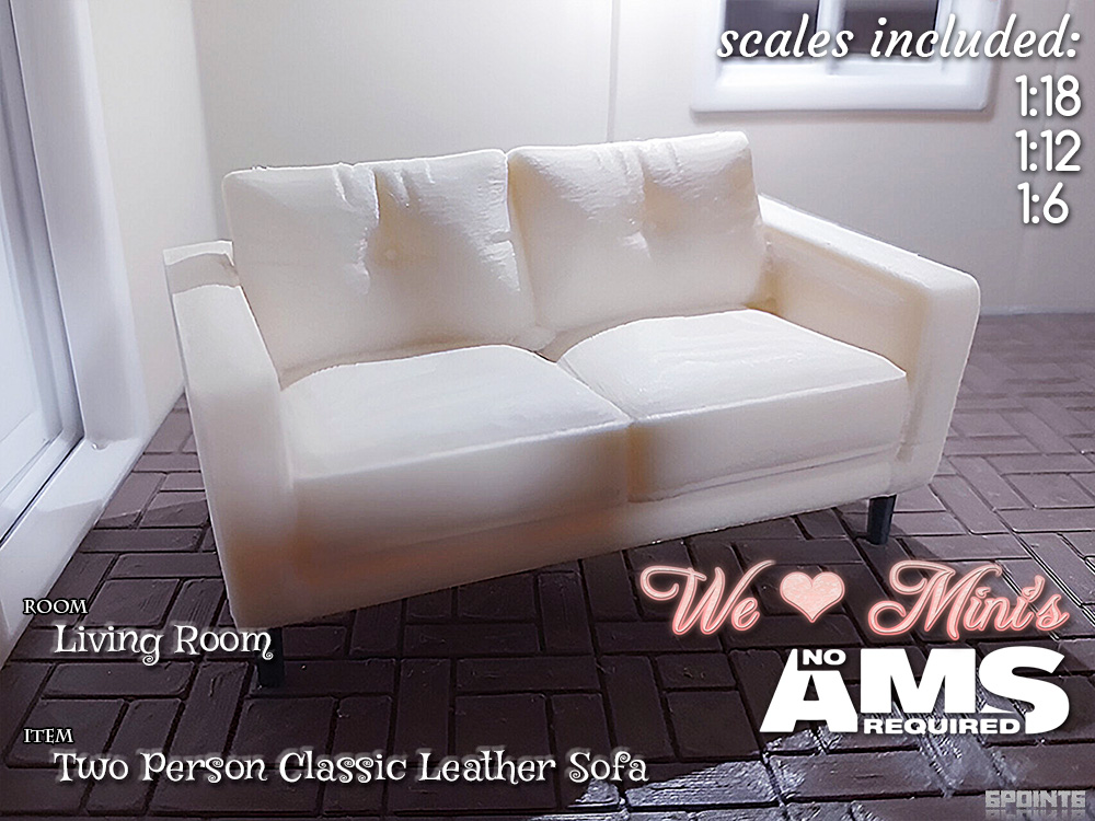 WLM - Two Seater Classic Leather Sofa