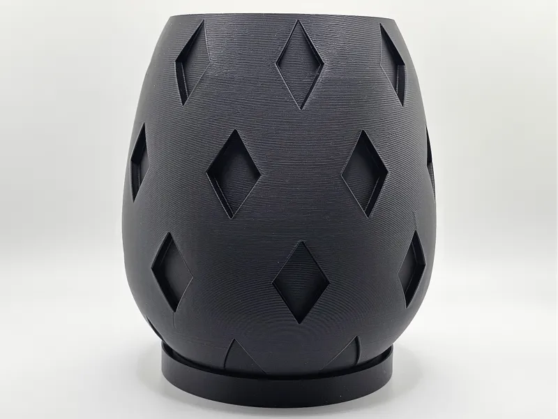 diamond shaped Pot with Coaster