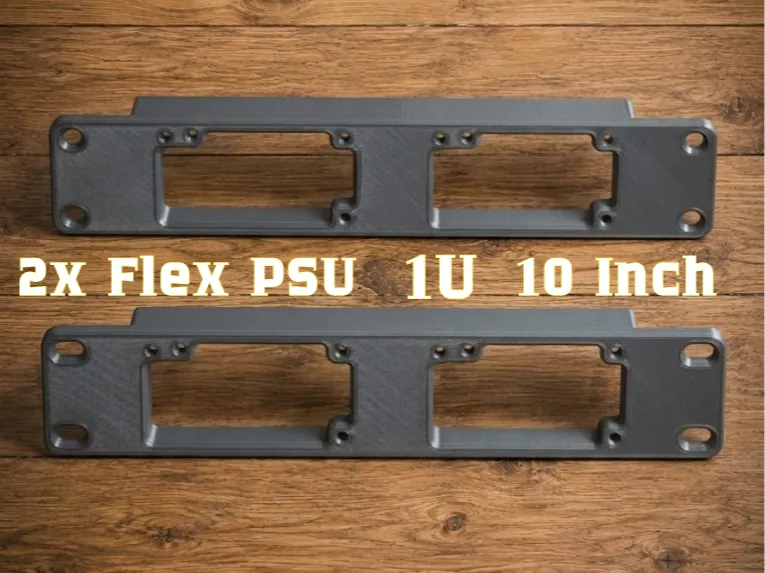 10" Rack 1U Dual Flex PSU Rack Mount