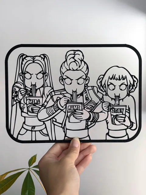 K-Pop Demon Hunters Ramen Wall Decor view 3