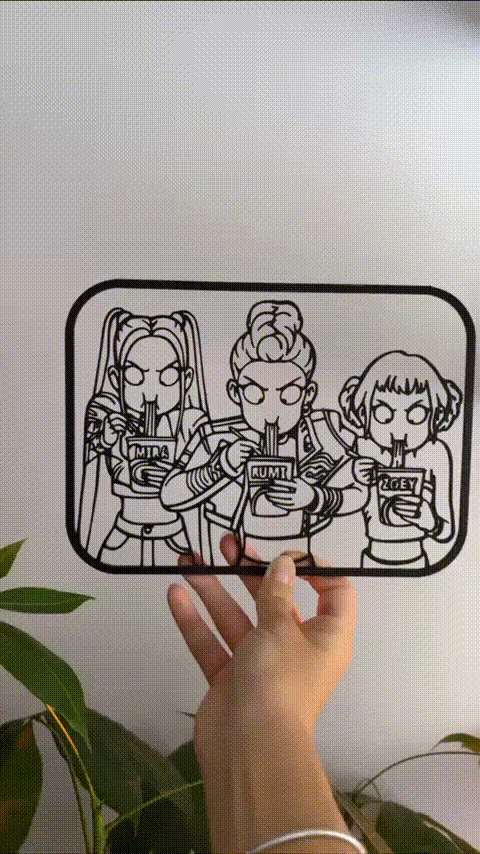 Панно K-Pop Demon Hunters Ramen - Арт и дизайн - PLA - изделие 3D-печати - фото 2