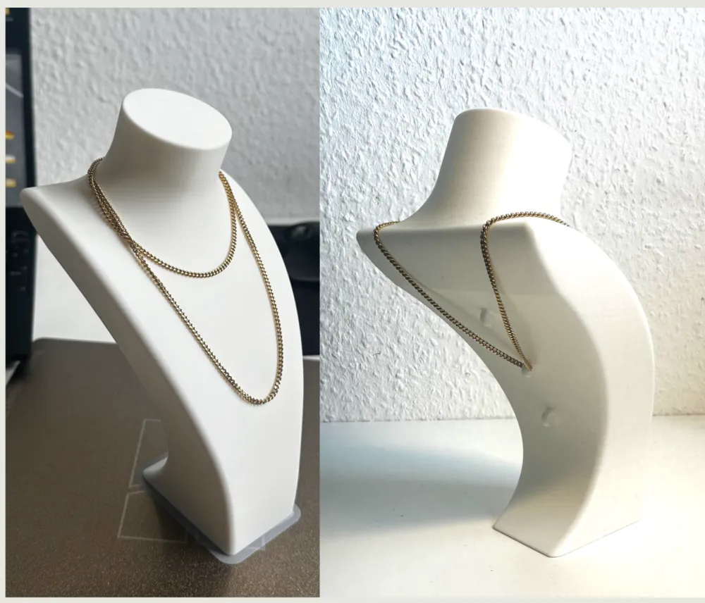 Kettenhalter Schmuckbüste Kunstleder In WEISS - Foto 6