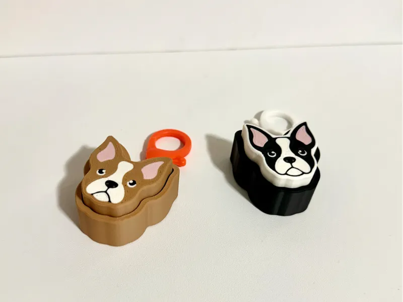 Boston Terrier Fidget Clicker Keychain