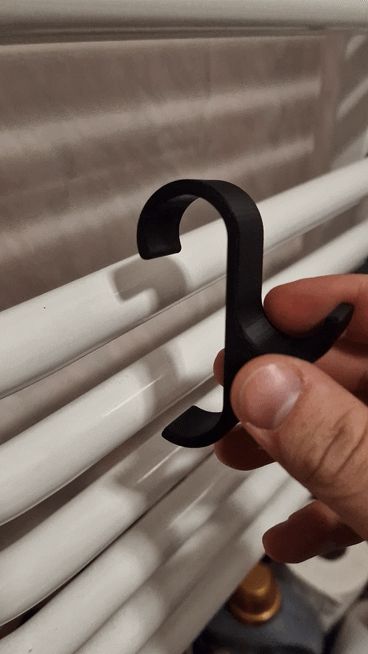 Bathroom radiator hook / hanger towel v3