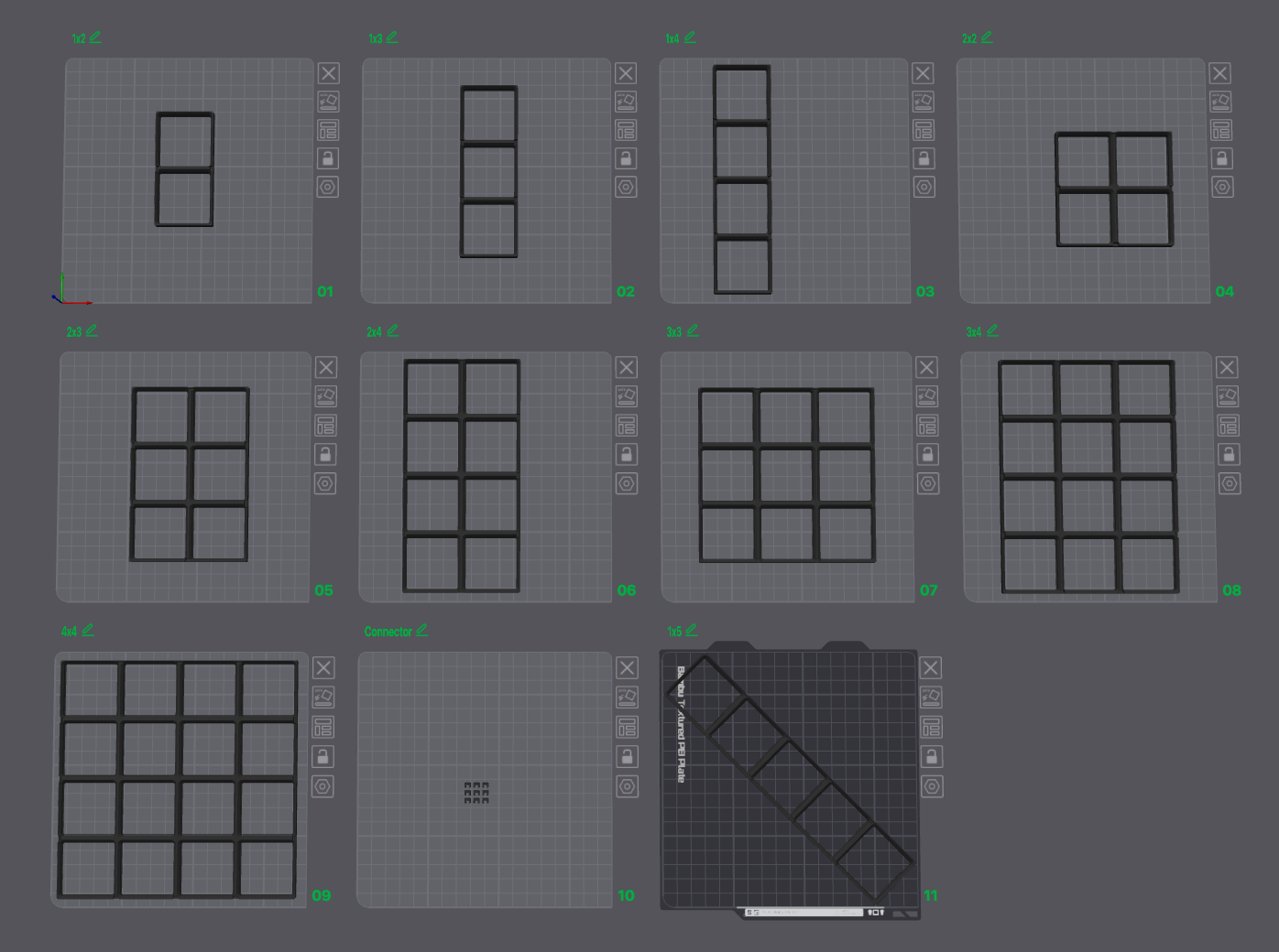 Miniatura 3 do modelo 3D Gridfinity base SnapClip System