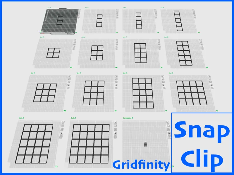 Gridfinity base SnapClip System