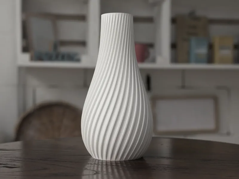 Vase curved lines 200mm