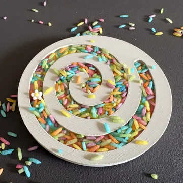 Modelo para impresión 3D: Round Sensory Writing Trays (Infinity & Spiral) — vista de referencia 3