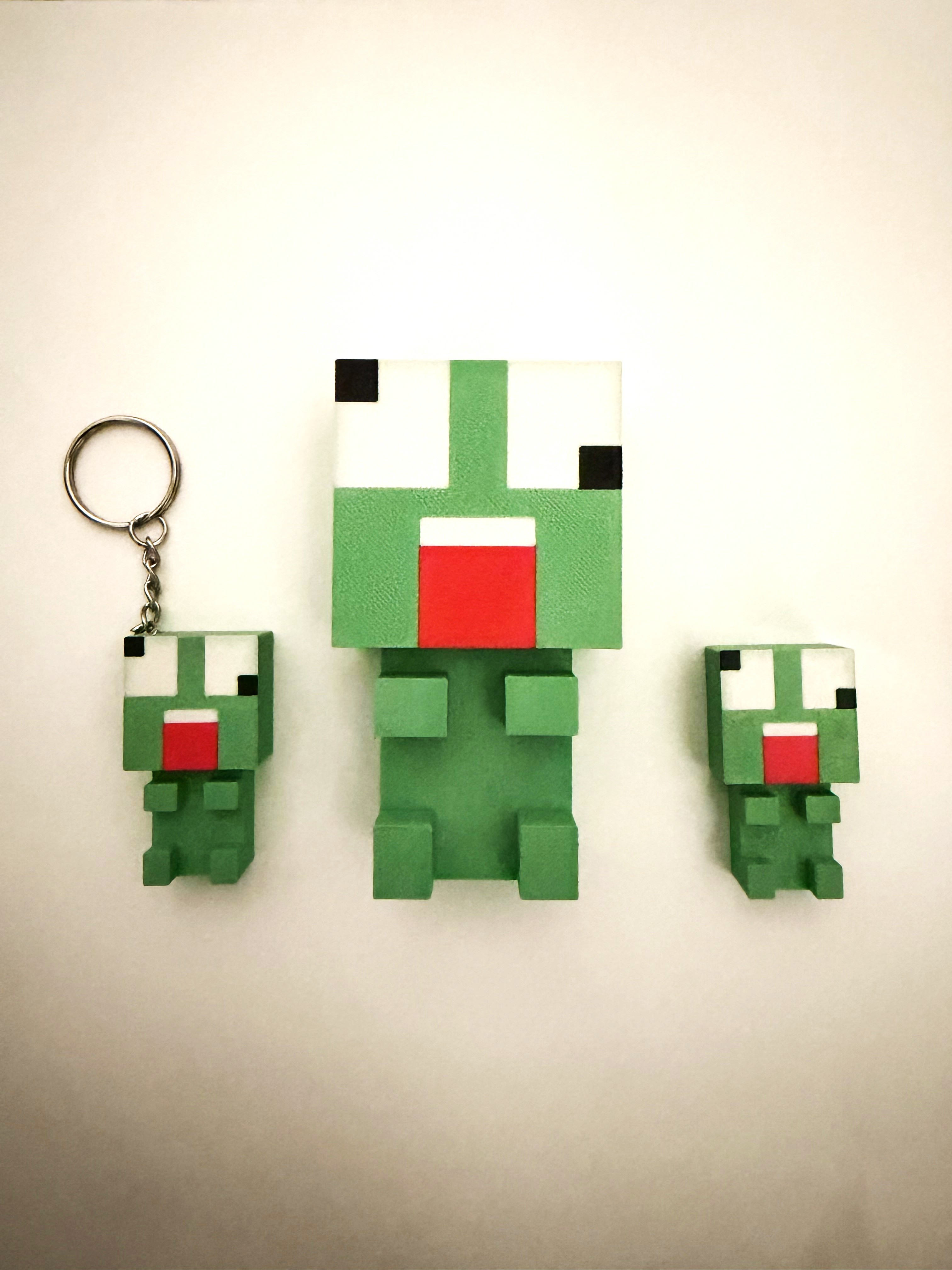 Miniatura 3 do modelo 3D Block Frog  - Two Sizes + Keychain
