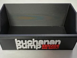 Business Card Holder w/ customizable nameplate 
