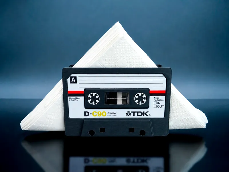 TDK Style Retro Cassette Napkin Holder